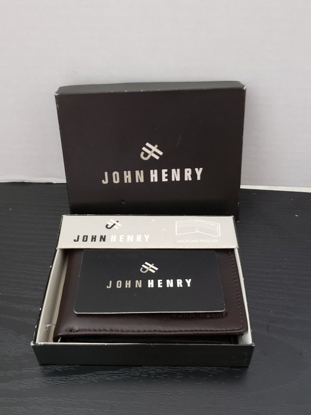 John Henry Men's Brown Soft Leather Wallet New